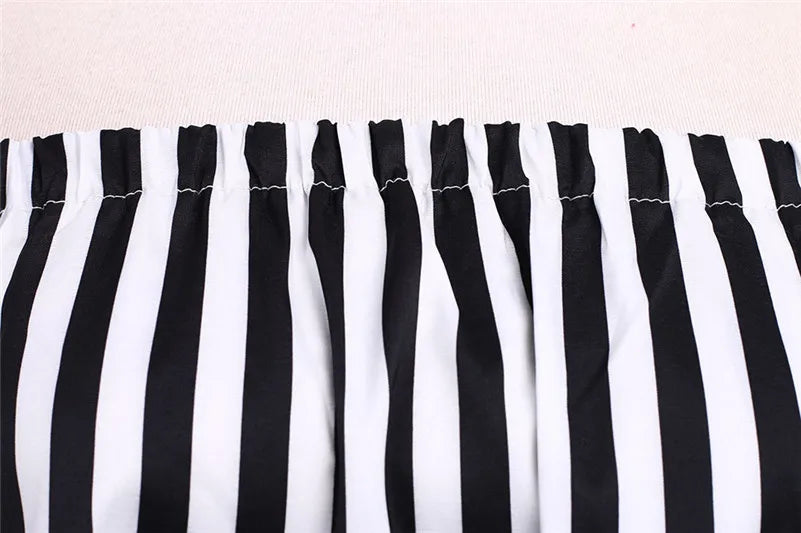 Elegant Striped Tops Off the Shoulder - Elegant Sexy Shirts - Women Tops Blouse with Choker