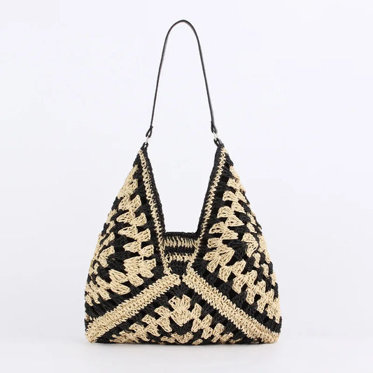 Straw Tote Bag - Shoulder Bag for Summer