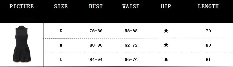 Knitted Sexy Round Neck Pleated Women Dress - White or Black Sleeveless High Waist Dress - Skinny Casual Sporty Dress