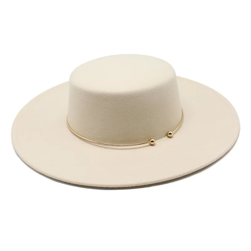 Fedora Hats for Women Flat Top Fashion Elegant Bowler Dress Caps Panama Church Wedding