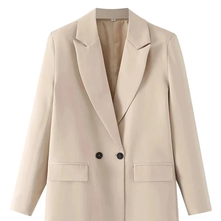 Blazer Woman Black Beige Khaki Blue Green Gray - Coat Fashion Office Wear - Women's Blazers - Jacket Outerwears