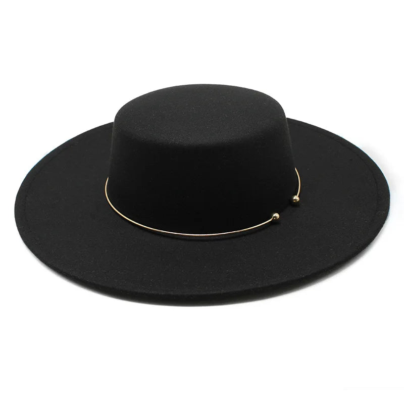 Fedora Hats for Women Flat Top Fashion Elegant Bowler Dress Caps Panama Church Wedding