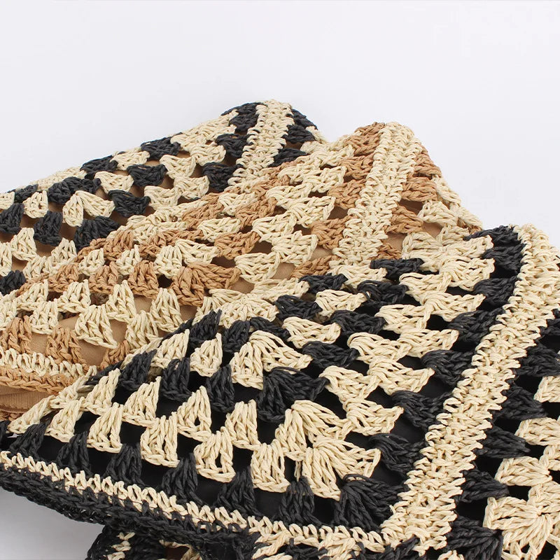 Straw Tote Bag - Shoulder Bag for Summer