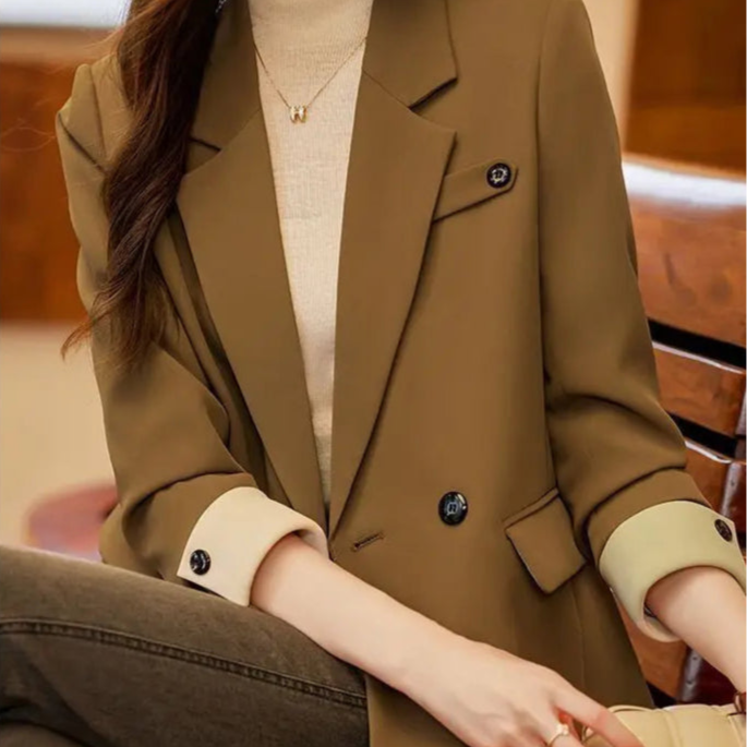 Mocha Suit Jacket Women's - New casual blazer with unique style for you to define your style statement