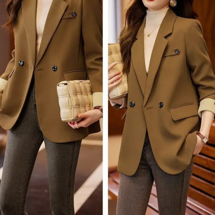 Mocha Suit Jacket Women's - New casual blazer with unique style for you to define your style statement