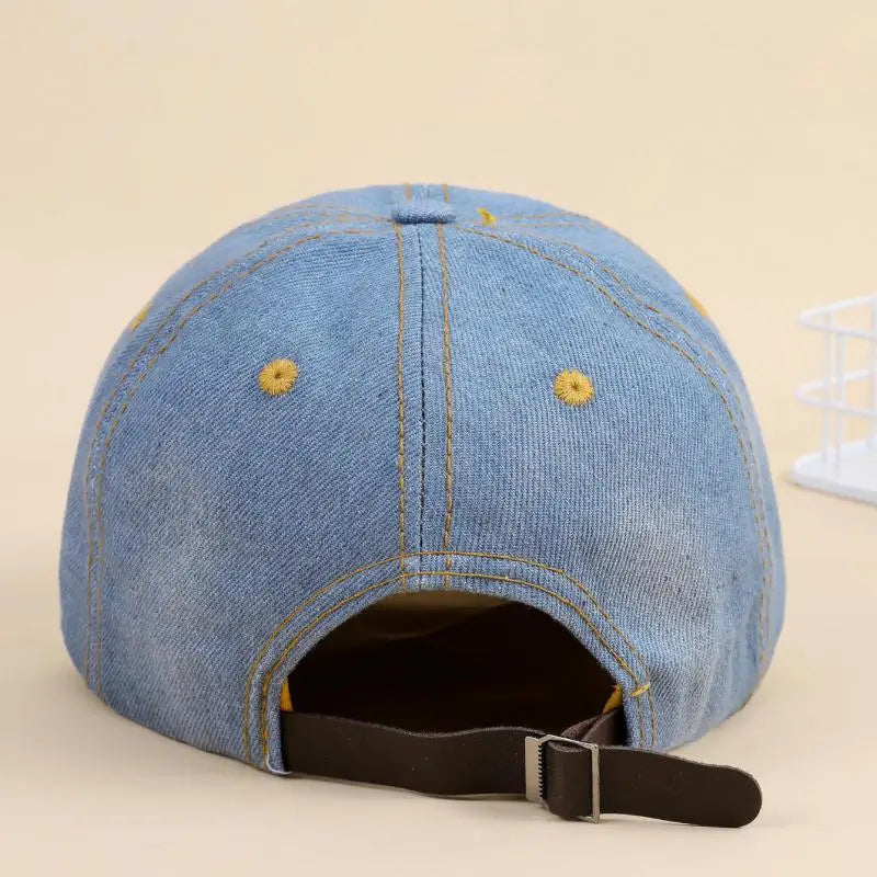 Cap Women Retro Street Crown Beads Denim Sunshade Baseball Hat Female Outdoor Casual Summer Hats For Women Sun Visor
