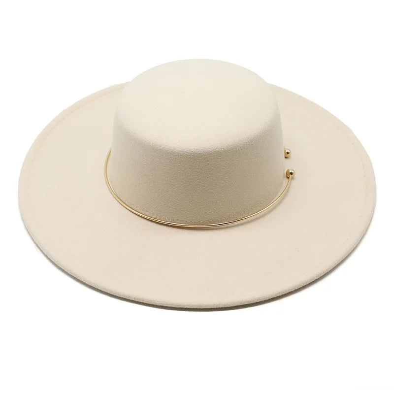 Fedora Hats for Women Flat Top Fashion Elegant Bowler Dress Caps Panama Church Wedding