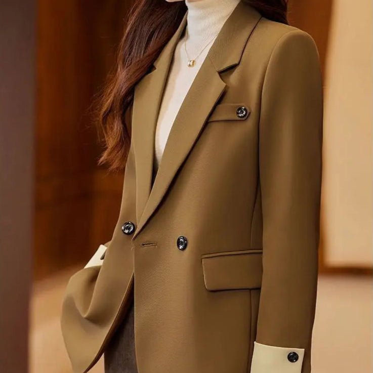 Mocha Suit Jacket Women's - New casual blazer with unique style for you to define your style statement