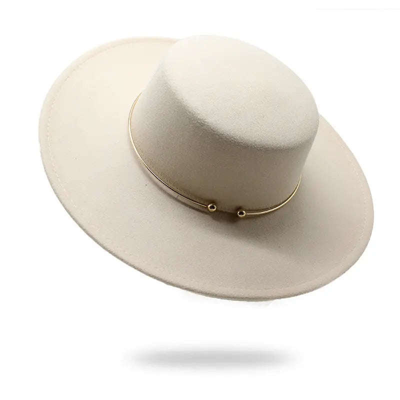 Fedora Hats for Women Flat Top Fashion Elegant Bowler Dress Caps Panama Church Wedding