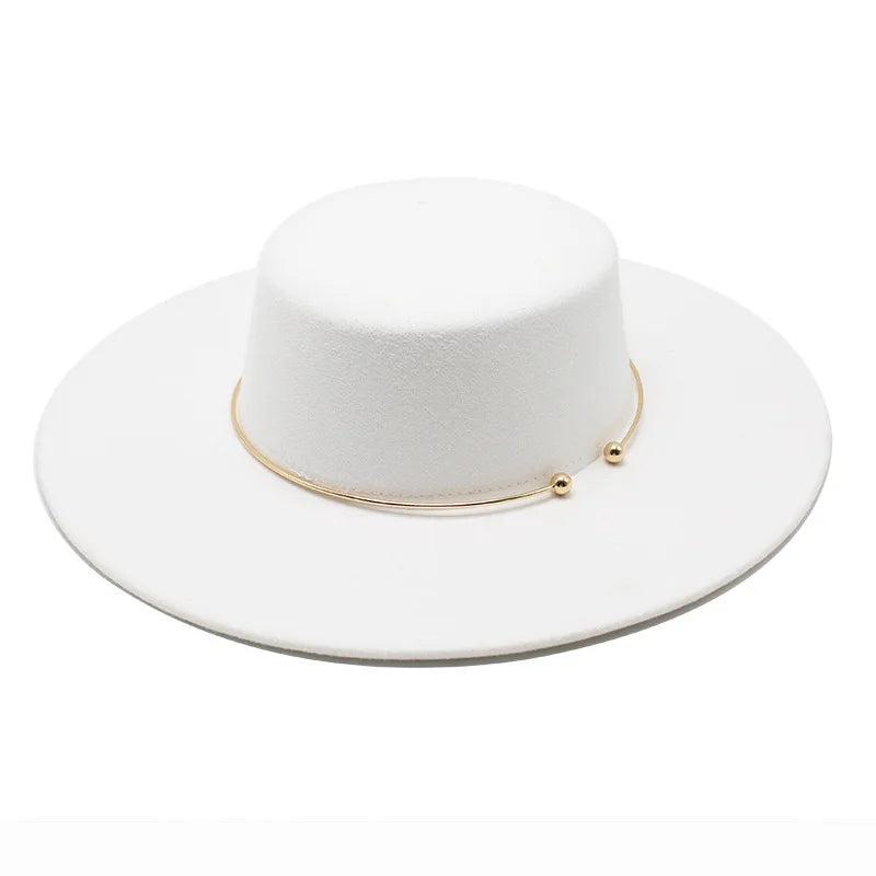 Fedora Hats for Women Flat Top Fashion Elegant Bowler Dress Caps Panama Church Wedding