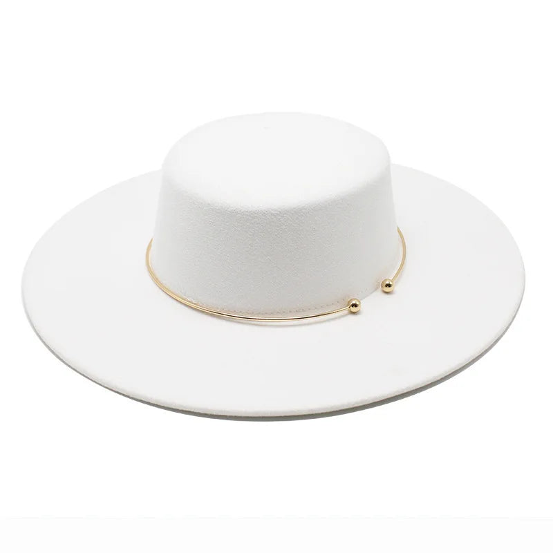Fedora Hats for Women Flat Top Fashion Elegant Bowler Dress Caps Panama Church Wedding