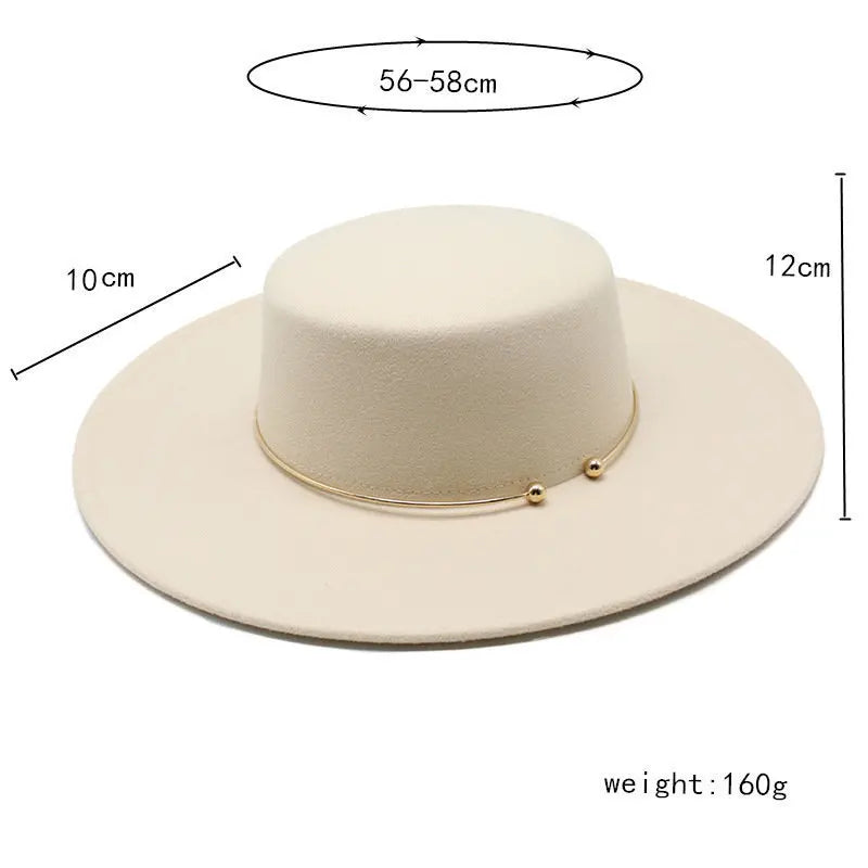 Fedora Hats for Women Flat Top Fashion Elegant Bowler Dress Caps Panama Church Wedding