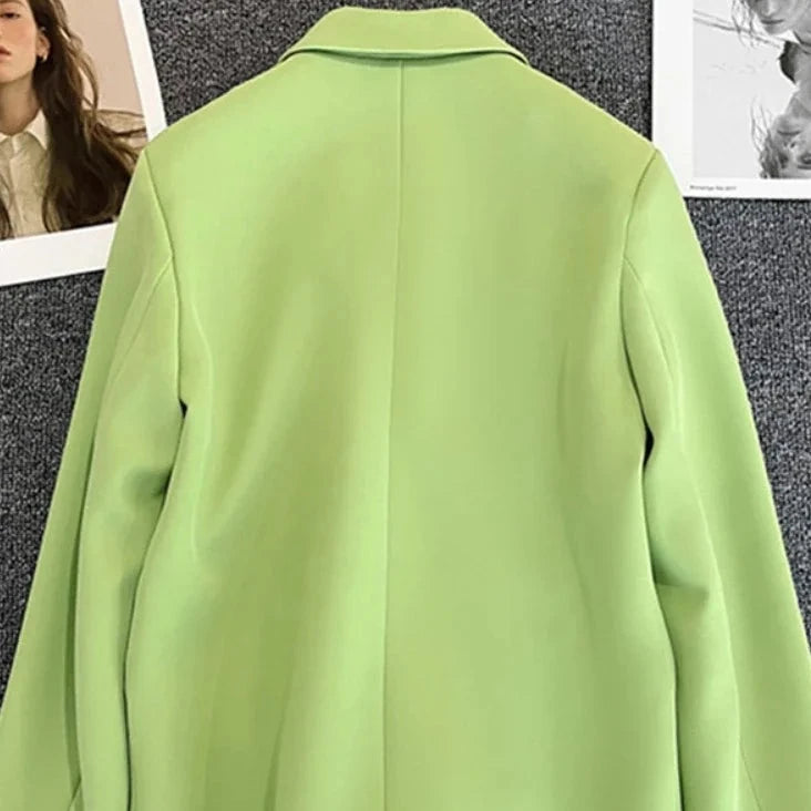 Long-sleeved four-button lined blazer - Luxury Blazer for Women