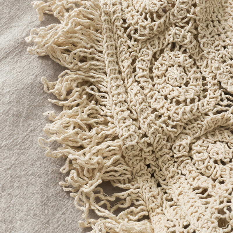 Sexy Boho Beach Holid Camisole Halter Crochet Knit Swimsuit Bra Backless Vest Hollow Tassel Tank Top Women's Crop Tops