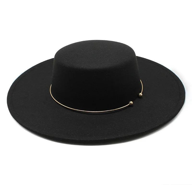 Fedora Hats for Women Flat Top Fashion Elegant Bowler Dress Caps Panama Church Wedding