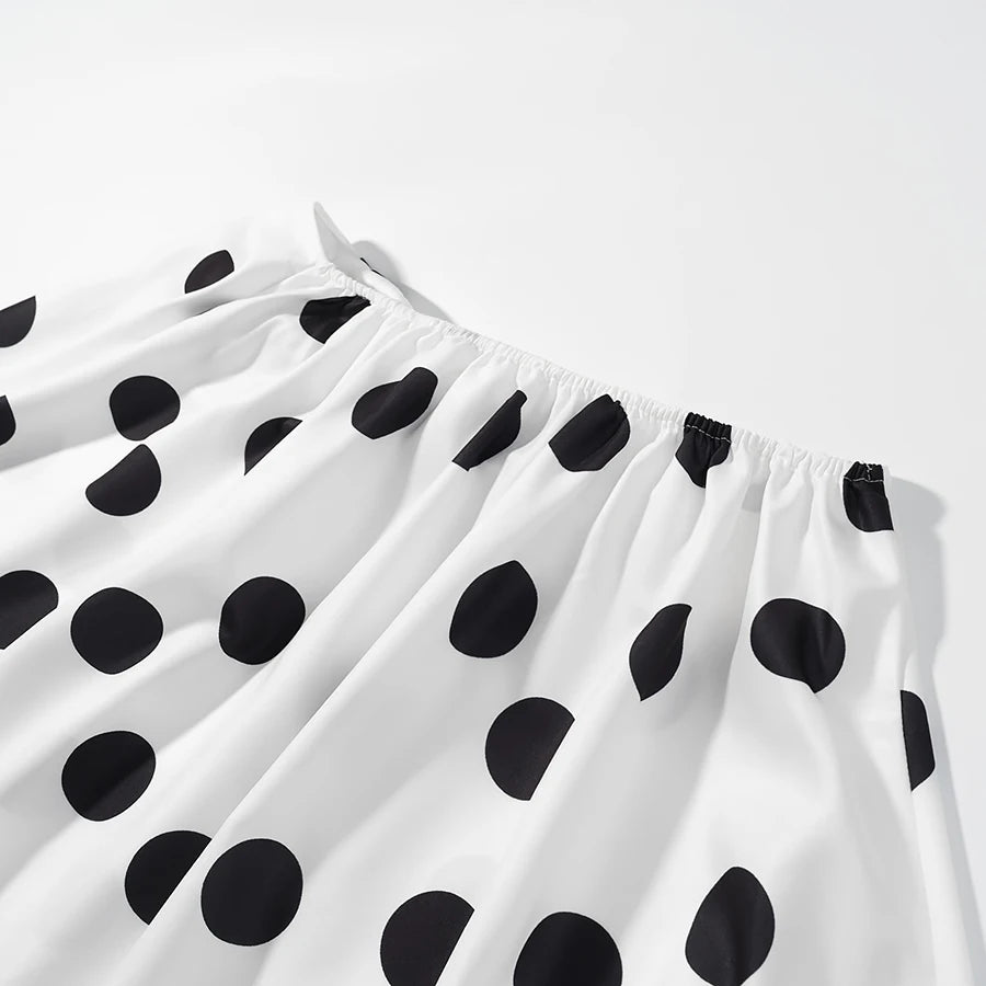 Strapless Top Polka Dot Elastic Tops Fashion High Street Sexy Tops Holidays Romantic Lady Tops