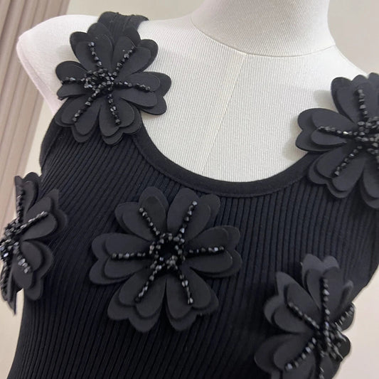 Three-dimensional Flower Sexy Women Camisole Sleeveless Tank Top