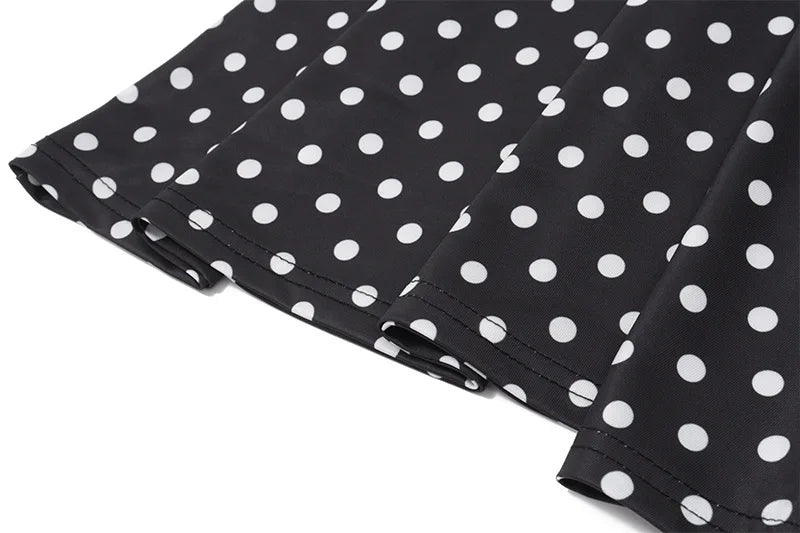 Polka Dot Elegant Off Shoulder Sleeveless Backless High Waist Halter Mini Dress